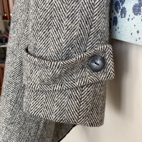 Stephanie Mathews Size 14 Black and White Woman's Pea Coat - Picture 6 of 12